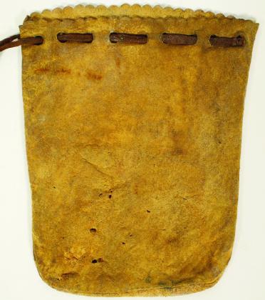 Alaskan Gold Poke, a poke referred to both the pouch (a small sack usually made of leather or rawhide) that a miner would use to hold gold and the value of that gold itself. Courtesy Photo