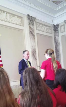 Senator John Hickenlooper answers questions for youth tour. Courtesy Photo