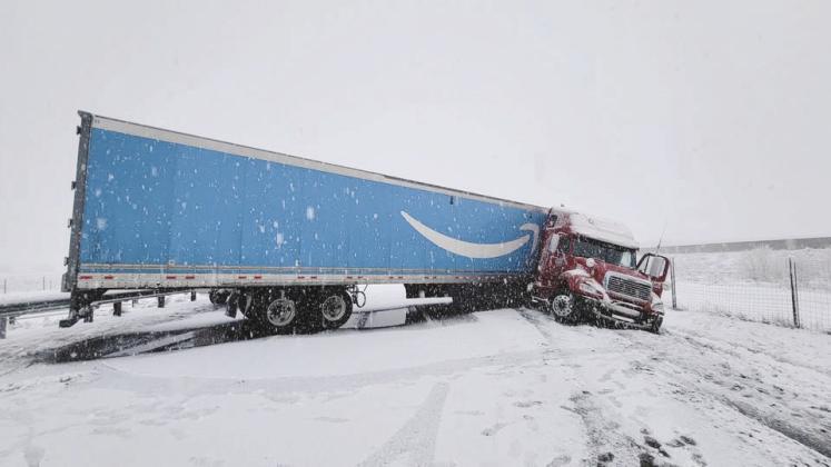 I-25 was closed in different directions for different accidents, including this one south of Colorado City during the fast moving storm on January 11. Courtesy Photo