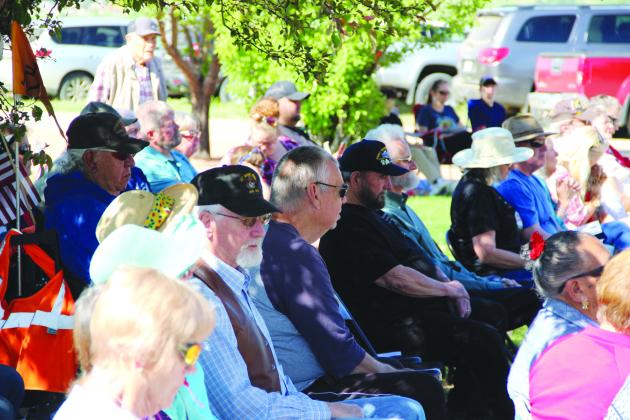 Attendees at the Colorado City Cemetery Memorial Day observance displayed respect and gratitude for veterans of our armed forces and those lost on the battlefield. Additional photos p. 12 Photo by Terry Kraus