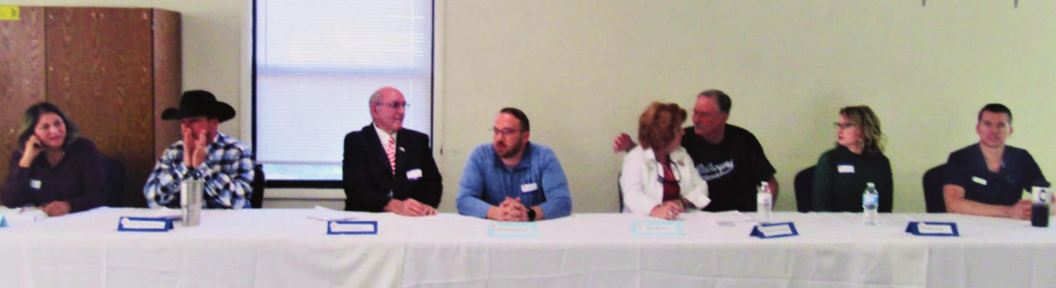 Courtesy Image Eight of the 14 Pueblo School District 70 Board of Education candidates attended a forum in Colorado City on Sunday.