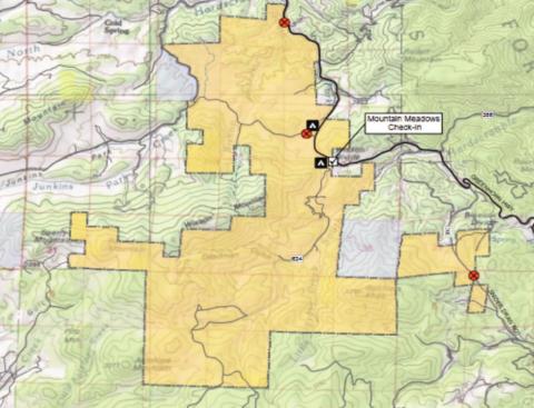 A tract of land was traded for a parcel directly south of Gobblers Knob, north of Ophir Creek, near Froze creek. It was this land, along with other acquistions that became Tomkins Mountain Meadow Ranch. Courtesy Photo