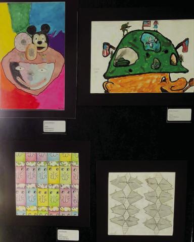 Craver art student's work that was displayed at the D70 Art Show at the Rawlings Library. Photo by Shirley Pigg