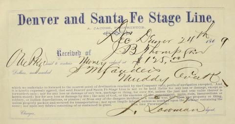 Stage Line Receipt Courtesy Photo