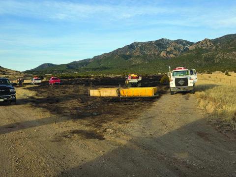 Multiple agencies responded to the Lascar Fire to get it contained quickly. Courtesy Photo