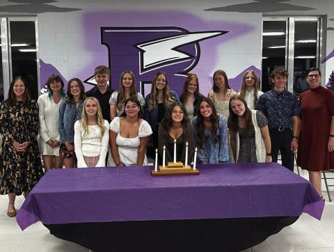 Fourteen outstanding students were inducted into the Rye High School National Honor Society on October 15, 2025 Courtesy Photo