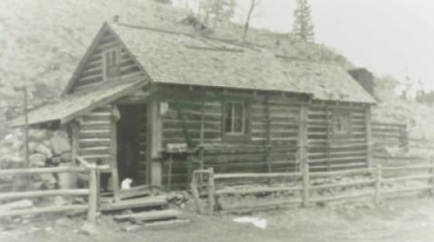 Clair and Ila Kae Akin Avenell remodeled the Frank Susman cabin in the Ophir Creek Mining Camp into a schoolhouse. Courtesy Photo