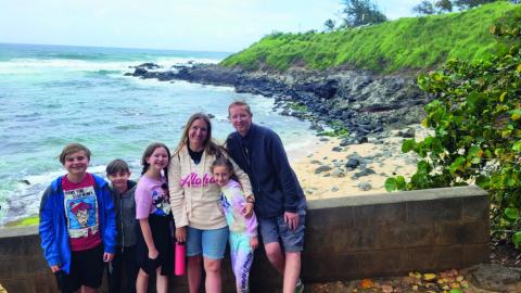 The Brezenski family, (L-R) Cooper (13), Luke (10), Suzanna (11), Somer (43), Meadow (8), Adam (48). Courtesy Photo