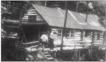 Saul Wixson and James Graves built a log cabin to live while setting up the Marion Mine. Courtesy Photo