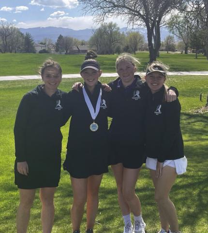 Rye High School varsity golf team (L-R)Taylor Pye, Kelsy Stribling, Olivia Donlon, Kenzie Nielson Courtesy Photo