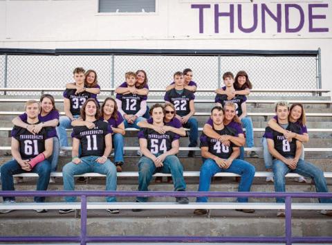 From left to right on the top row are: Dylan Hurne and his mom Angel Hurne, Samuel Adams and his mom Loni Adams, Codah Graber and his mom Courtney Graber, Brenden Gray and his mom Joanna Gray. From left to right on the bottom row are: Rylan Baker and his mom Bridget Baker, Cael Sirbu and his mom Ara Sirbu, James Scott and his grandma Frankie Scott, Derick Bak and his mom Rachelle Bak, Nolan Schauer and his mom Leah Schauer Photo by Chelsy Singleton