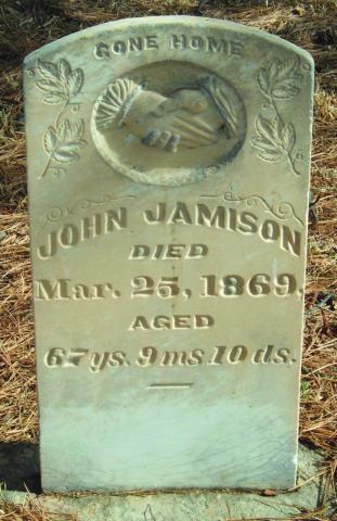 John Jamison tombstone Courtesy Photo