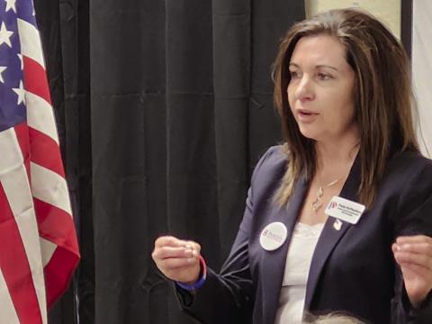 Pueblo County Commissioner Candidate Paula McPheeters met the public on Sunday at a Colorado City forum with Commissioners Zach Swearingen and Eppie Griego, State Representative District 46 Candidate Kim Swearingen, and Pueblo County District Attorney Candidate Kala Beauvais Photo by Shirley Pigg