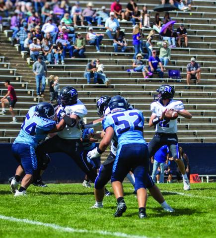 Freshman Quarterback Brady Baumgartner threw for over 200 yards and two touchdowns against Trinidad last Saturday. Courtesy Photo