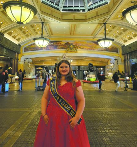 Bri Carter in her first pageant, the National Miss Curvy Teen competition. Courtesy Photo