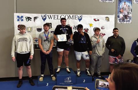 Dayton Blok (far left) receives a 5th place finish at the Valley Classic Courtesy Photo
