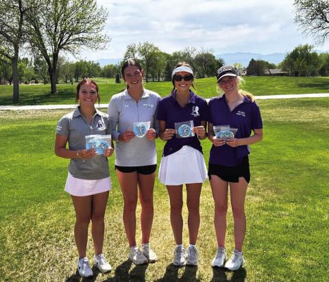 Team Champions at the Pueblo West Lady Cyclone (L-R) Gloriana Ruiz, Reese Simpson, Hannah Davis, Olivia Donlon. Courtesy Photo