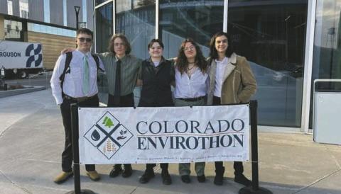 The RHS Envirothon team all shined up in professional attire to do their presentation at the Envirothon held at CSU Spur in Denver Courtesy Photo