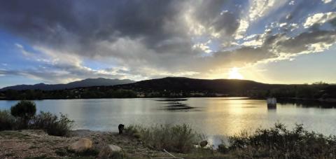 Colorado City’s Lake Beckwith at sunset. Photo by Shirley Pigg