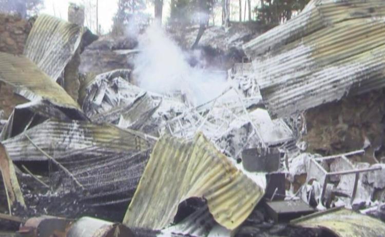 The gift shop at Bishop Castle burned to the ground in March of 2018. Courtesy Photo