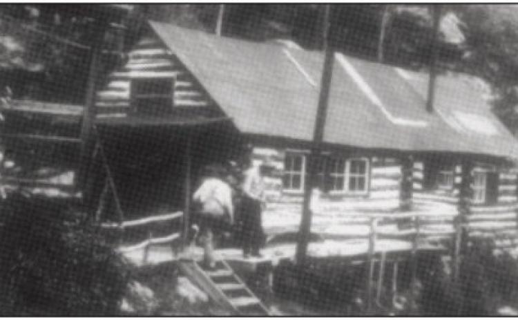 Saul Wixson and James Graves built a log cabin to live while setting up the Marion Mine. Courtesy Photo