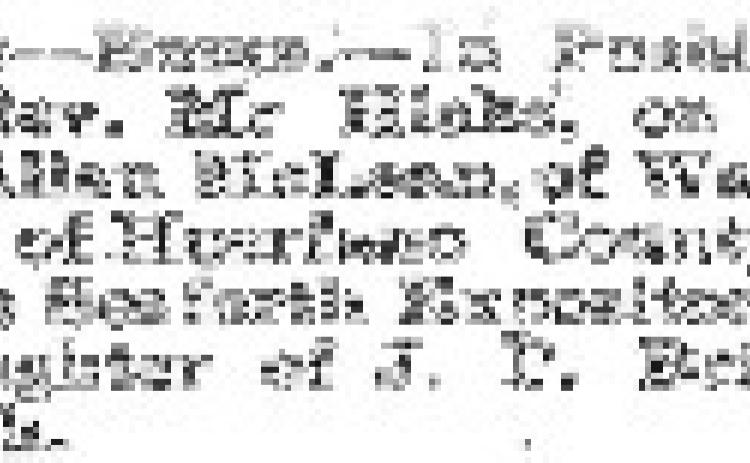 Courtesy Photo 1888 Clinton Ontario McLean Brine Wedding Announcement