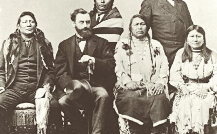 Charles Adams (standing on right) 1880 Ute Delegation DC Courtesy Photo