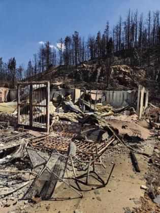 A photo of a home in the Beulah community captioned: Not Much Left. Courtesy Photo