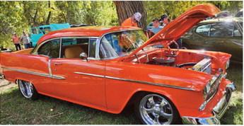 Al DeHerrera won Best of Show in Classic and People's Choice with his1955 Chevy Belair. Photo by Shirley Pigg