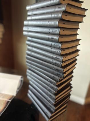 Some of the 250 Bibles given to Senior High School graduates who attended the D70 Baccalaureate. Courtesy Photo