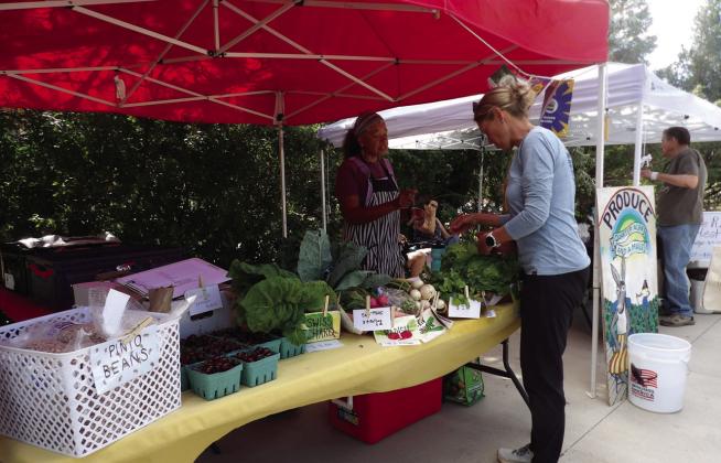Perdita Butler’s farm, Quarter Acre and a Mule, has brought produce to the Beulah Market since it began. Courtesy Photo