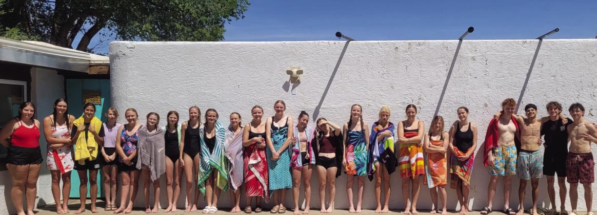 Amy Himmelberg’s crew, minus a few,after lessons at the Colorado City Swimming Pool. Courtesy Photo