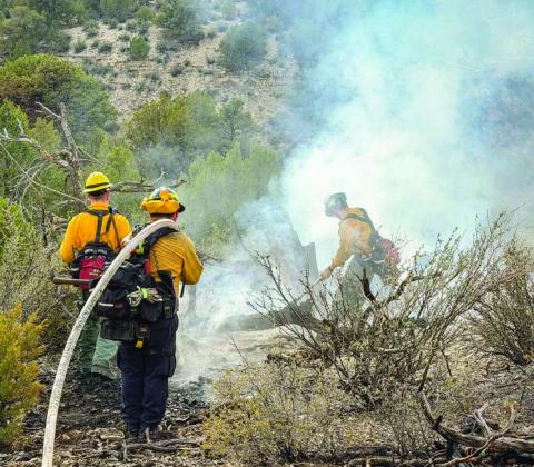 The Sikes Ranch Fire was in rough country to access and fight. Courtesy Photo