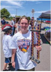 Cecilia McDonnell with her trophy in Akron, Ohio Courtesy Photo