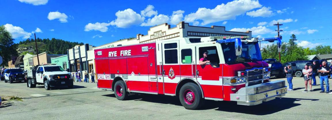 Rye Fire Protection District led the 2026 Rye Homecoming Parade. Photo by Shirley Pigg