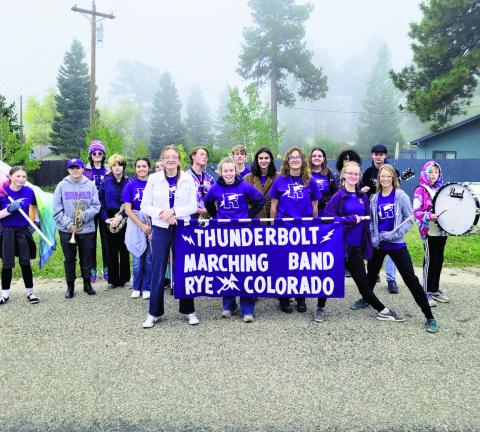 RHS MarchingBand prepares for the Homecoming Parade this fall to encourage interest and support.