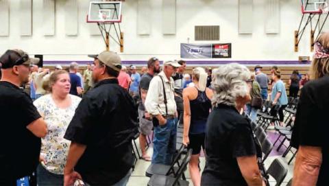 Photo by Shirley Pigg A small portion of the crowd that attended the Community Meeting about the Aspen Acres Fire.