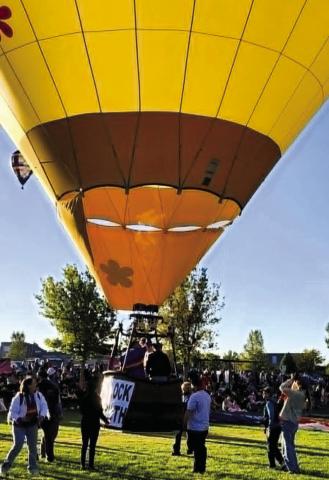 Lift off! It is quite a procedure to watch the balloons being gotten ready for that first moment of flight. Photo by Shirley Pigg