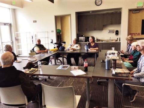 The Greenhorn Valley Book Club meets the last Thursday of the month at the Greenhorn Valley Library. Photo by Shirley Pigg