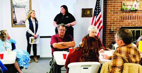 - Catie Cramer and Sue Vande Woude shared with the crowd options to help with the veterinarian shortage. Courtesy Photo