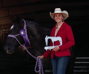 Local Donna Fern aced many different classes in the horse show, claiming reserve and grand champion placings, all while also working long, hot days to Courtesy Photo