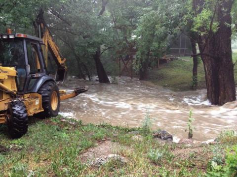 The Greenhorn Creek turned into a raging river after over six inches of rain fell in 19 hours in July of 2013. Courtesy Photo