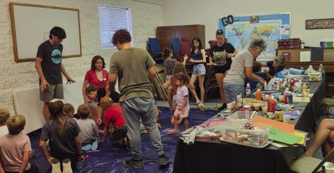 The arts and crafts and face painting were a huge hit at the Valley Community Church Play Day. Photo by Shirley Pigg