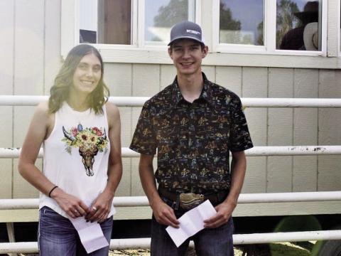 PCSA presented Katelynn Frick and Zeb Laca, both Rye High graduates with the Dickerson Memorial scholarships for 2023. Courtesy Photo