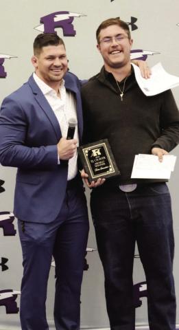 Matt Addington (L) at last year’s RHS Hall of Fame Banquet. Courtesy Photo