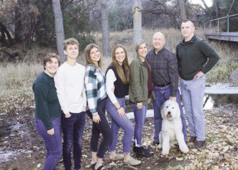 The Maroney family, (L-R) Lauren, David, Audrey, Rachel, Anne, Kevin and Nicholas. Courtesy Photo