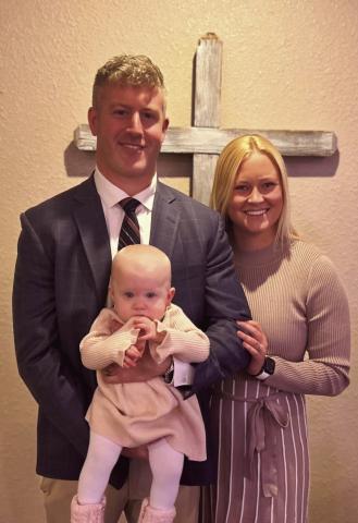 /Rye High School’s new Athletic Director, Ethan Ward, and his family. Courtesy Photo