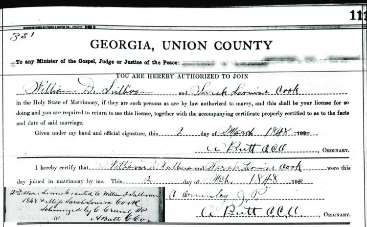 The 1871 Georgia Colony - The William Daniel Sullivan Family - Part I of III
