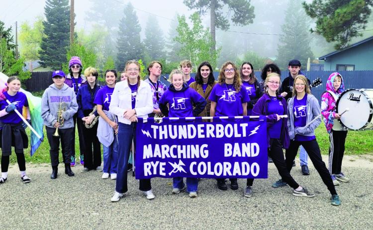 RHS MarchingBand prepares for the Homecoming Parade this fall to encourage interest and support.