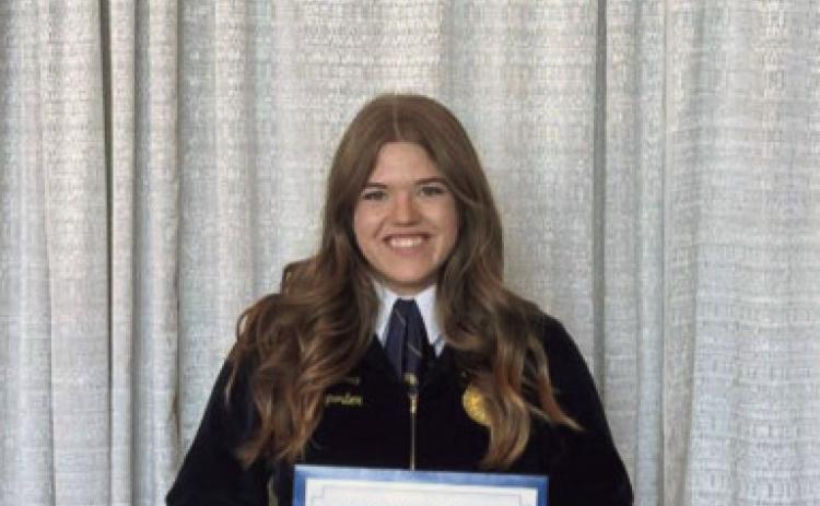 RHS Graduate Abigail Bennett receives FFA Honor Courtesy Photo
